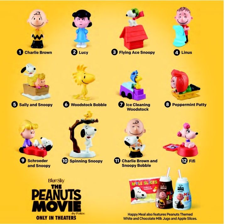 2015 new mcdonalds peanuts set lot of three 1ct 10 2015 new mcdonalds peanuts set lot of three 1ct 10