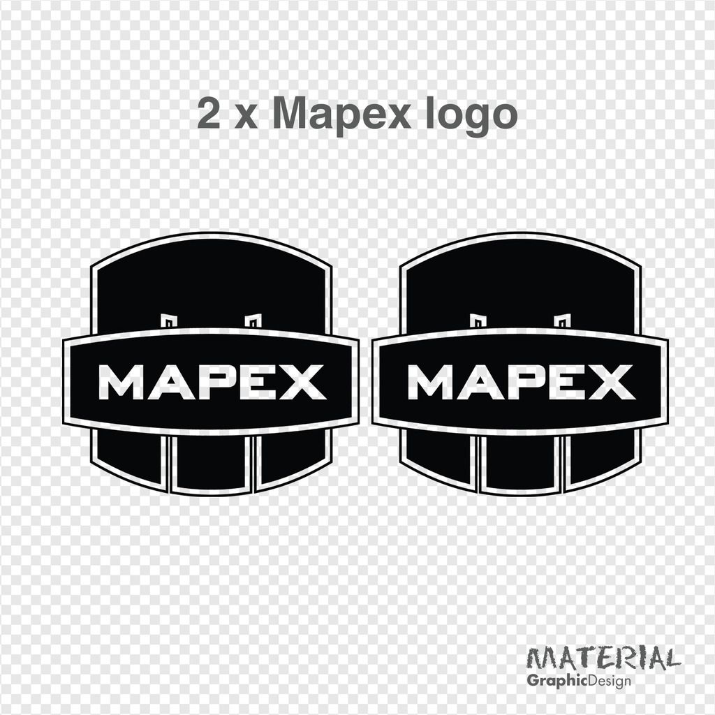 2x Mapex Drums Logo Sticker Decal fork bass Head Drums kit Percussion