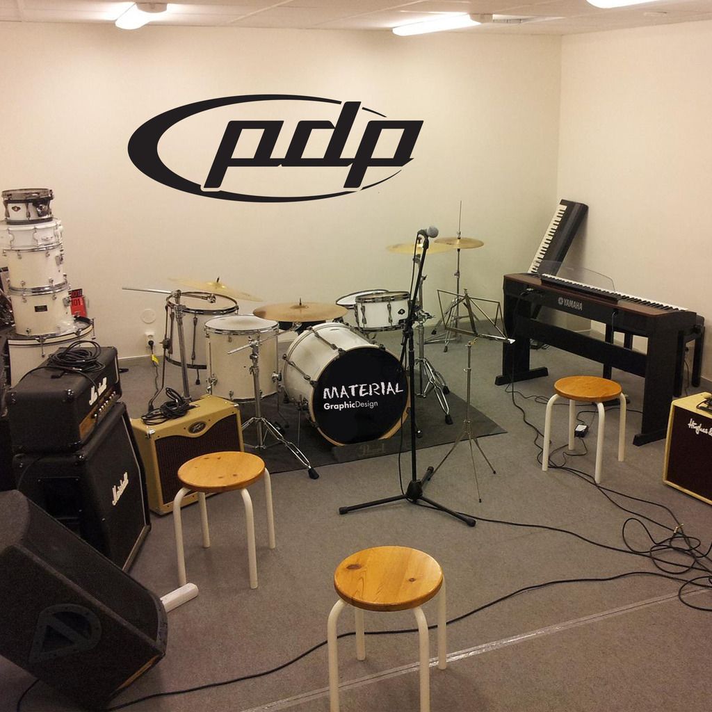 2x pdp Pacific Drums Logo Sticker Decal BASS DRUM HEAD KIT YAMAHA DW