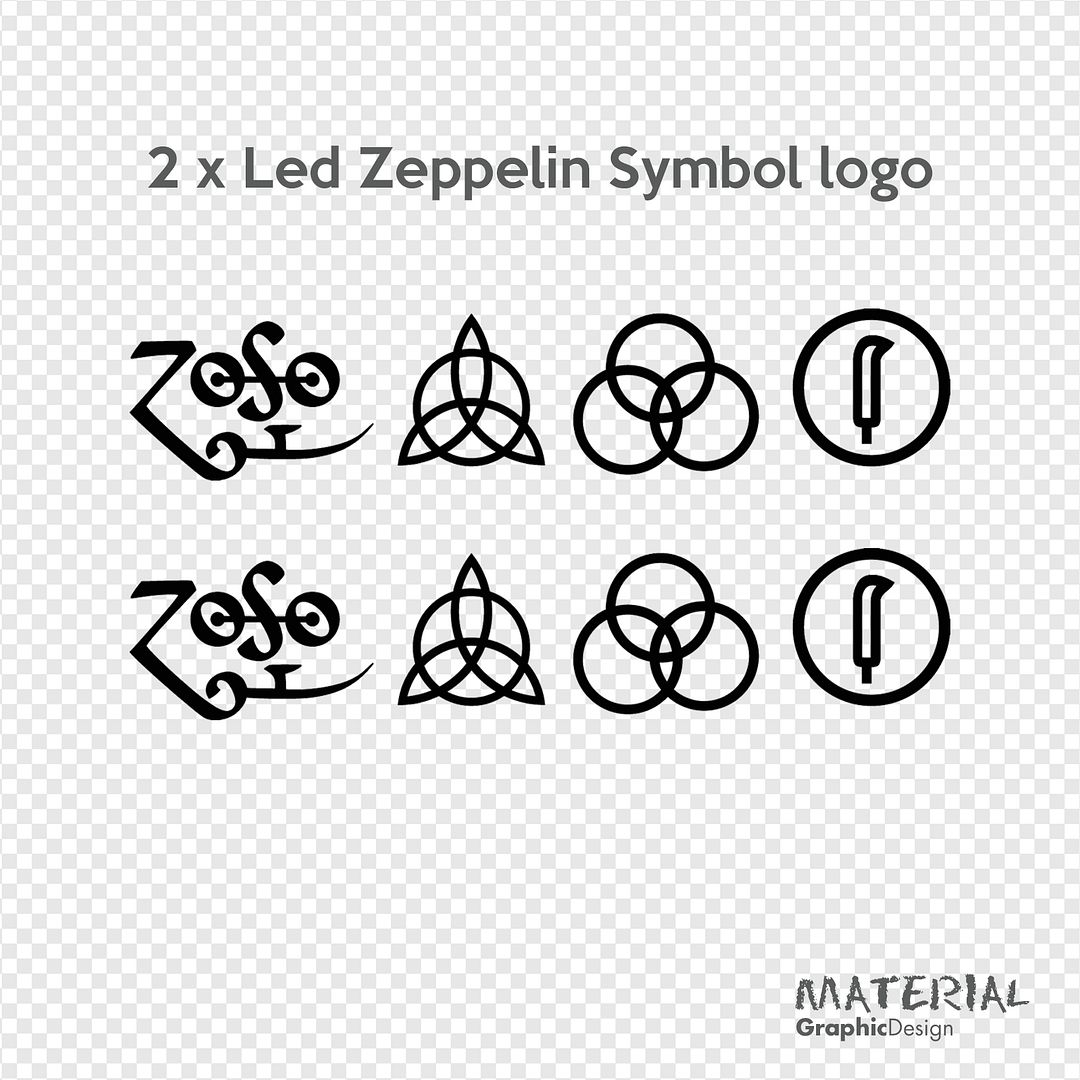 2x led zeppelin symbols logo Sticker Decal MUSIC BAND ROCK MAC CAR VAN WINDOW eBay