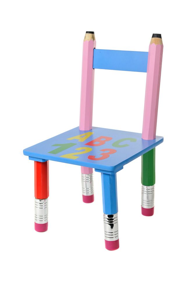 Children Wooden Pencil Shape Chair and Stool Colourful Bedroom Furniture Kid eBay