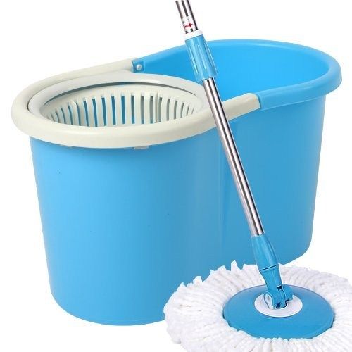 Magic Spin Mop Bucket Wringer Whizz 360 Degree Cleaner & 2 Microfibre