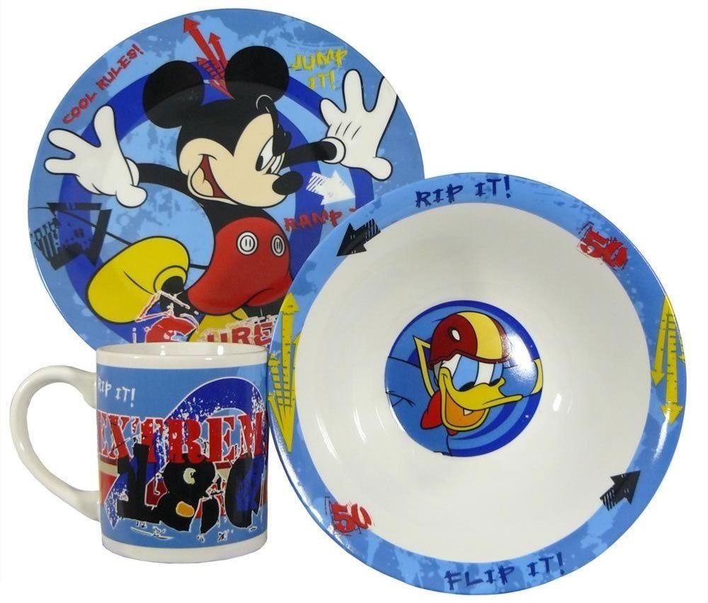 Bowl Plate Cup Mug Disney Breakfast Dinner Set Childrens Mickey Minnie