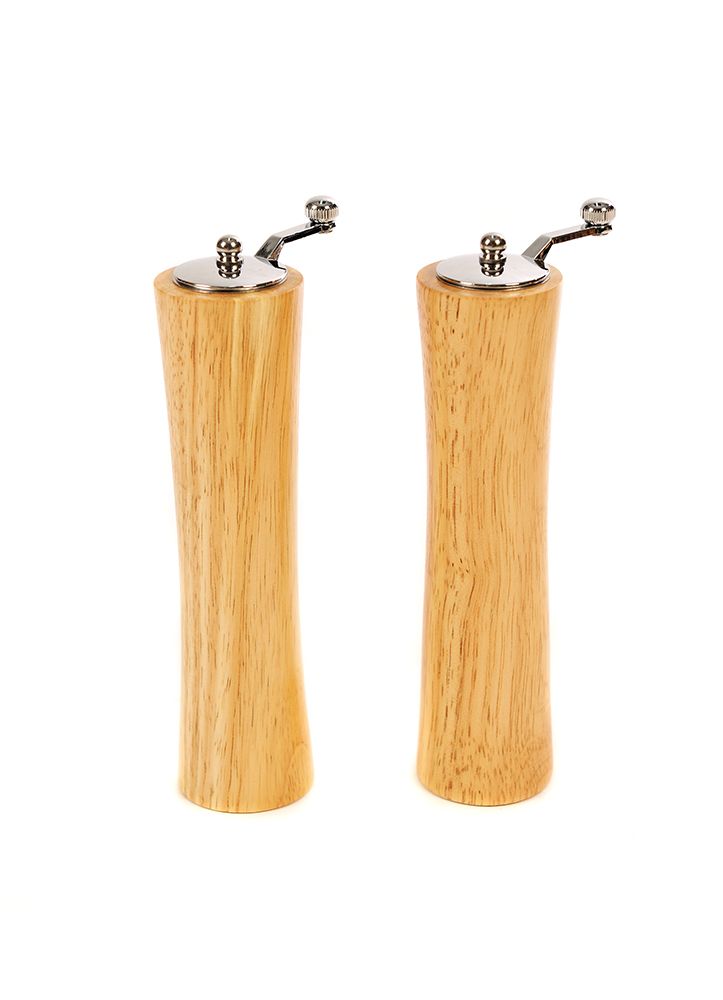 Wooden Salt and Pepper Grinder Mill Set Large Kitchen Dispenser Shaker Dark Wood eBay