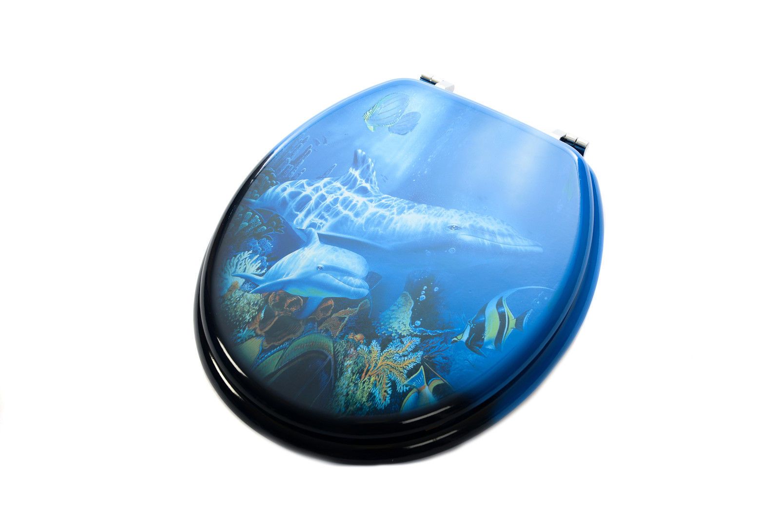 Novelty Toilet Seat Resin Material with Corrosion Free Chrome Hinges