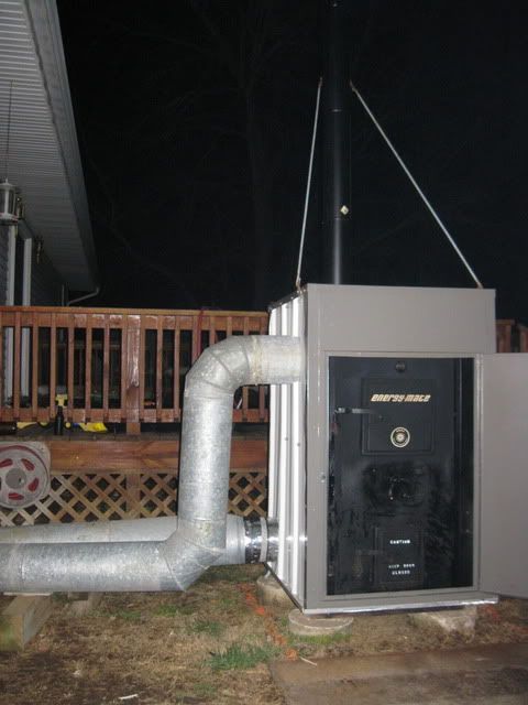 furnace forced air stove outdoor built energy mate same did