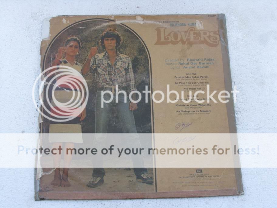 LOVERS R D BURMAN LP Record Bollywood India Hindi  