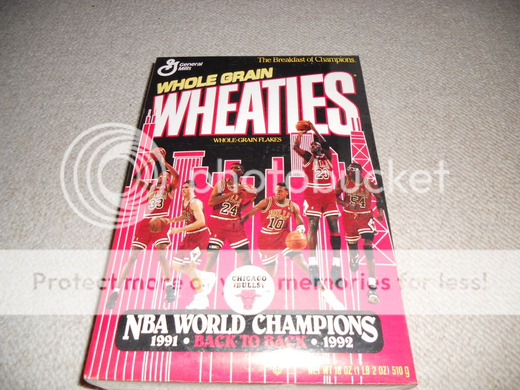 CHICAGO BULLS Rare FULL 1992 CHAMPION Wheaties Box  