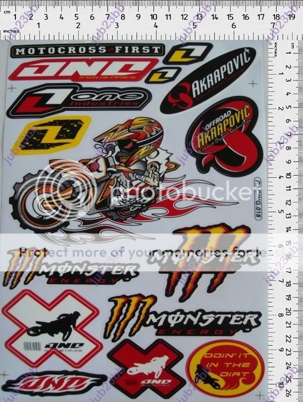 POCKET DIRT BIKE HELMET STICKER KIT DECAL MOTORCYCLE  