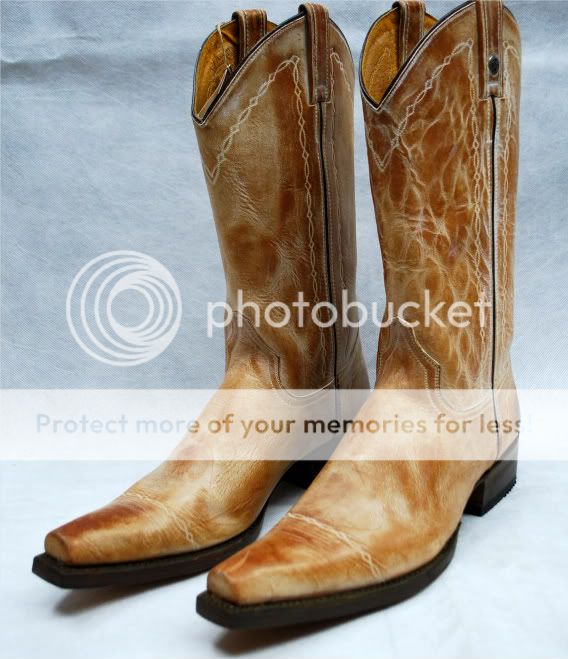 MARLBORO TAN LEATHER BOOTS US 8M / 9.5W EUR 41  